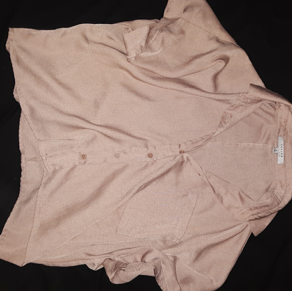 Blush button up blouse